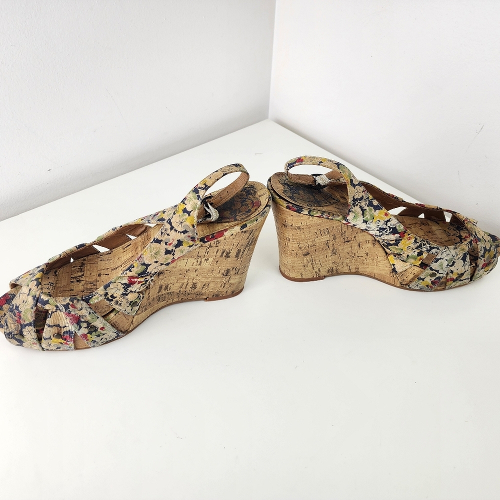 Floral Cork Women floral wedge sandals size 9 - Picture 4 of 12